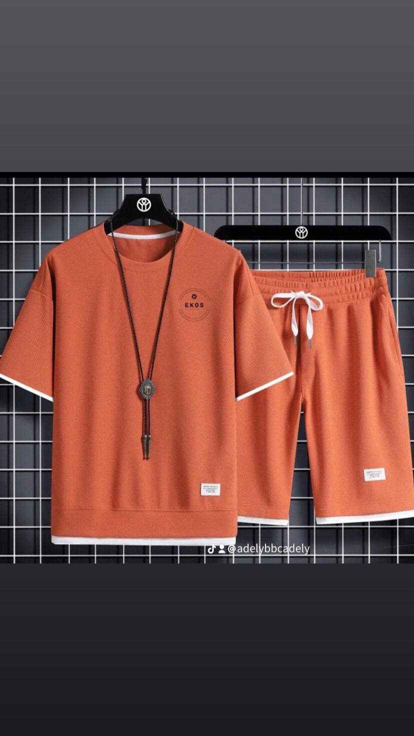 Ensemble de sport deux pièces en tissu de lin pour homme EKOS AD